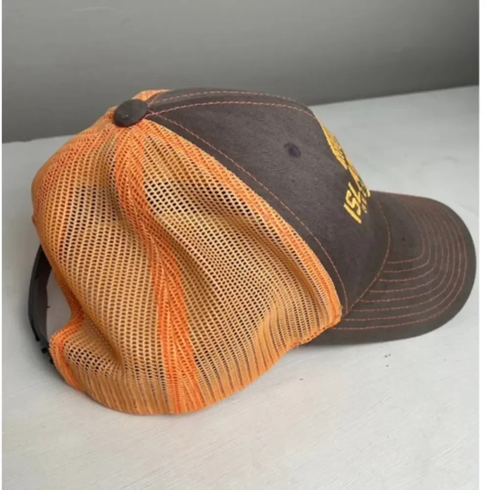 Richardson Brewery Trucker Hat Brown Snap Back Orange Mesh Baseball Cap